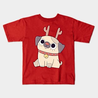 Reindeer Puppy Kids T-Shirt